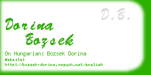 dorina bozsek business card